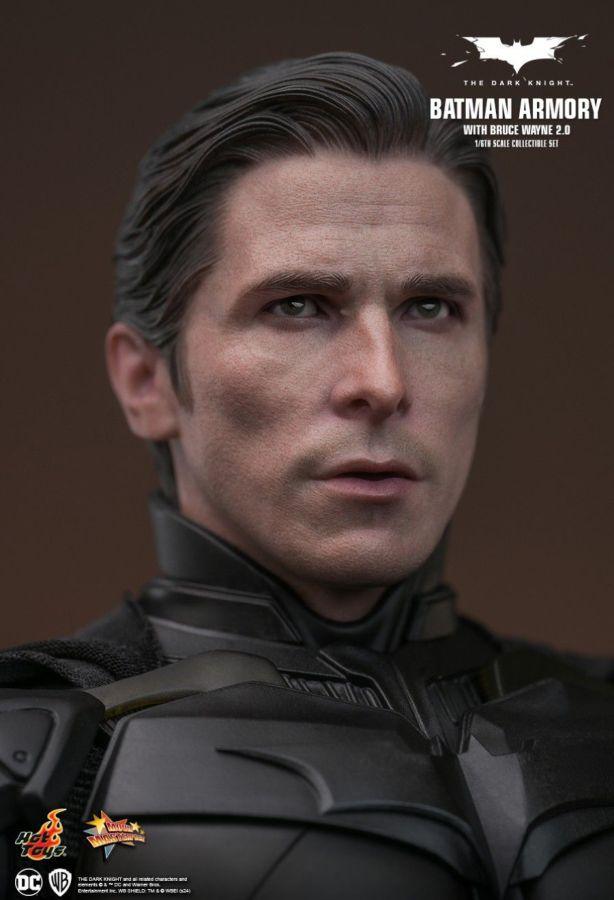 HOTMMS750 The Dark Knight - Batman Armory with Bruce Wayne (2.0) 1:6 Scale Collectible Figure Set - Hot Toys - Titan Pop Culture