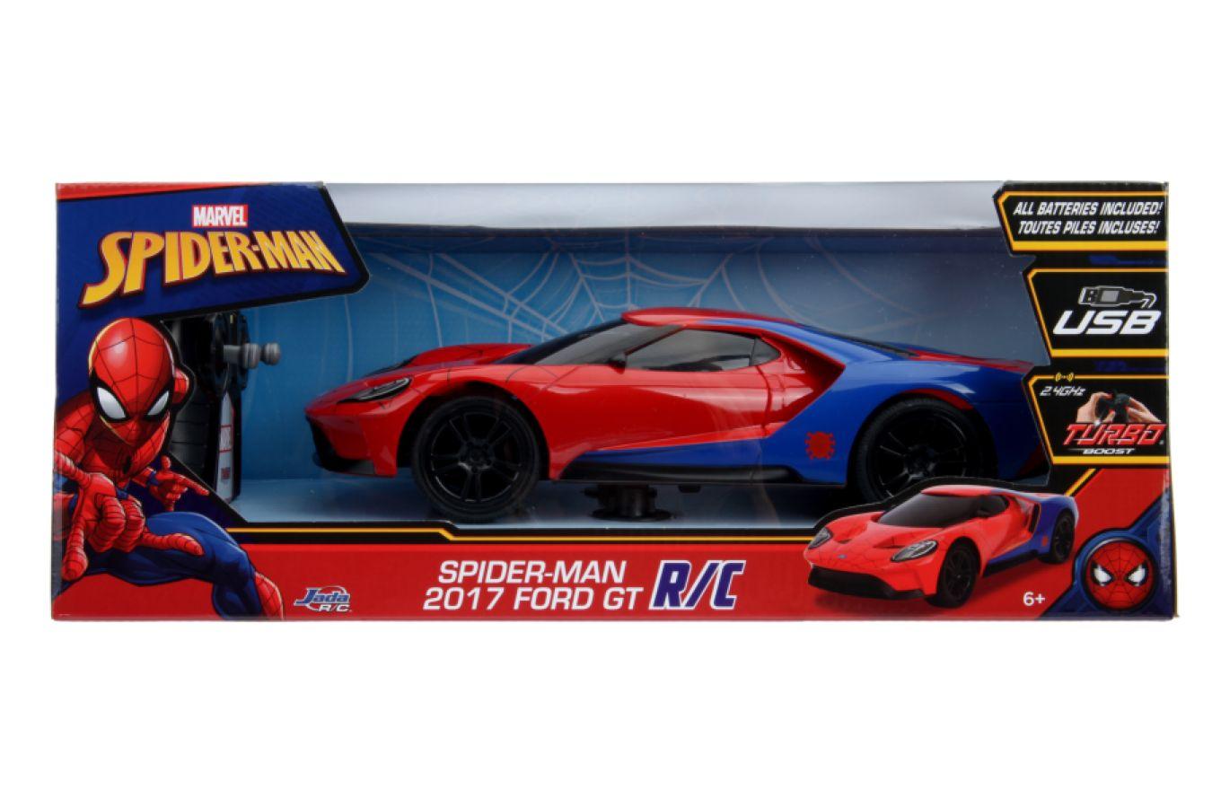 JAD30760 Marvel Comics - 2017 Ford GT (Spider-Man) 1:16 Scale Remote Control Car - Jada Toys - Titan Pop Culture