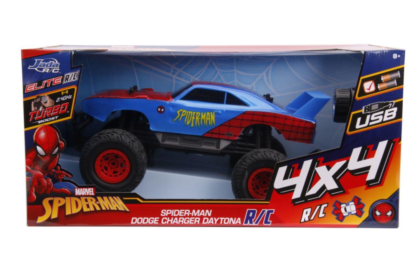 JAD30761 Hollywood Rides - Dodge Charger Daytona (Spider-Man) 1:12 Remote Control Car - Jada Toys - Titan Pop Culture