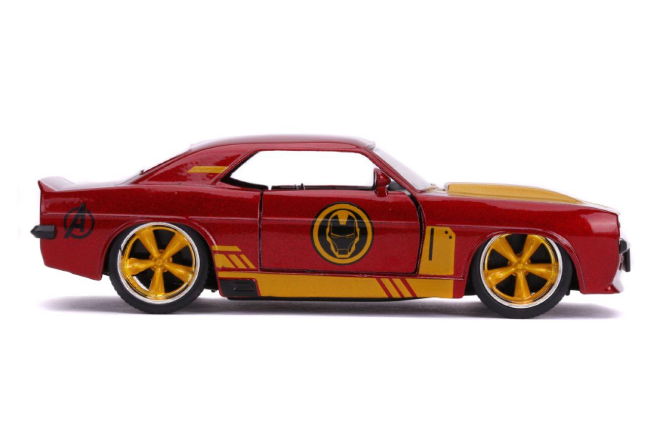 JAD31744 Marvel Comics - Iron Man 1969 Chevy Camaro 1:32 Scale Hollywood Ride - Jada Toys - Titan Pop Culture