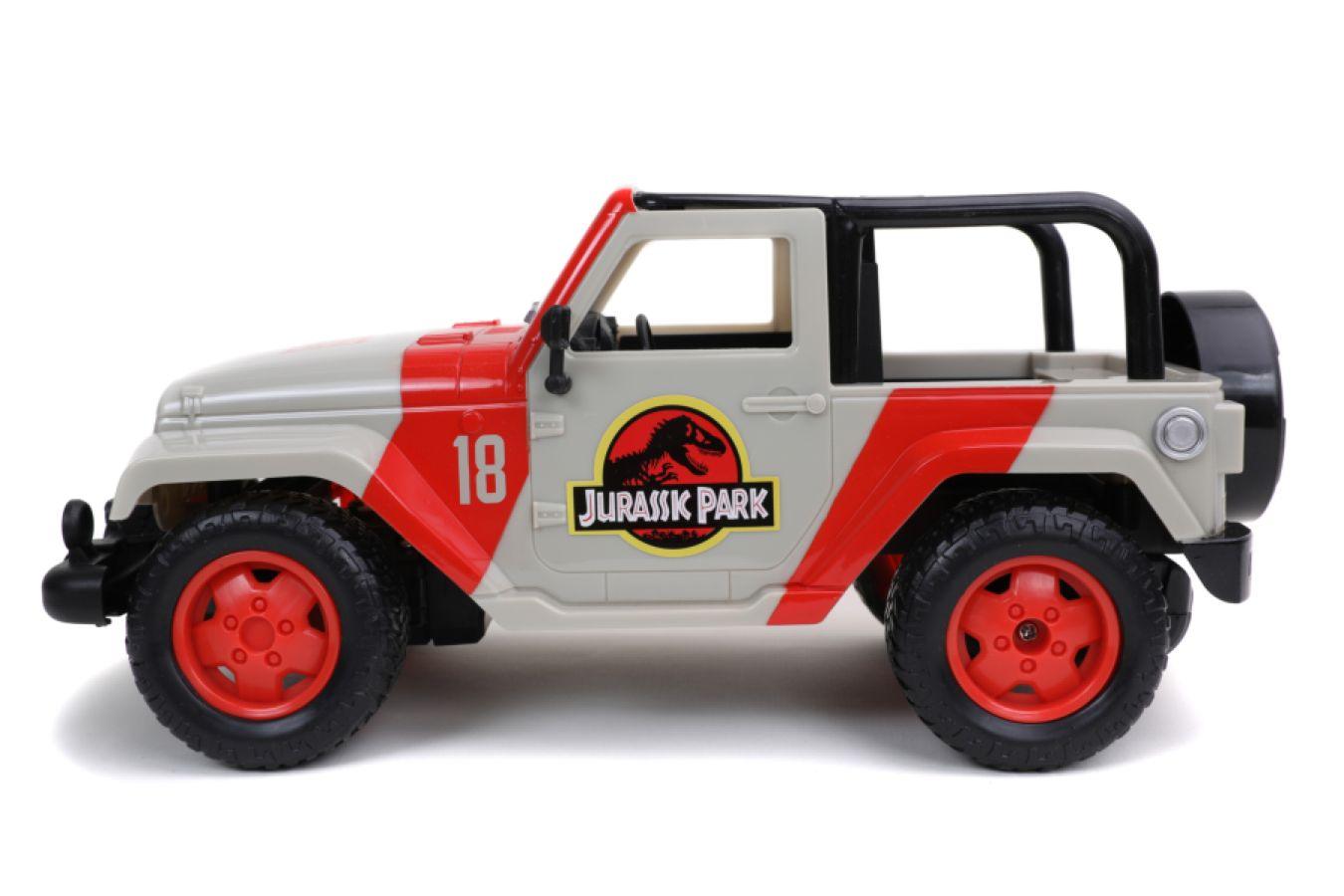 JAD32132 Jurassic World - 2014 Jeep Wrangler (Jurassic Park) 1:16 Scale Remote Control Car - Jada Toys - Titan Pop Culture