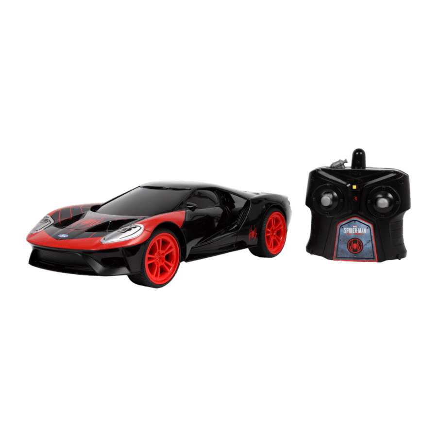 JAD33245 Marvel Comics - 2017 Ford GT (Mile Morales) 1:16 Scale Remote Control Car - Jada Toys - Titan Pop Culture