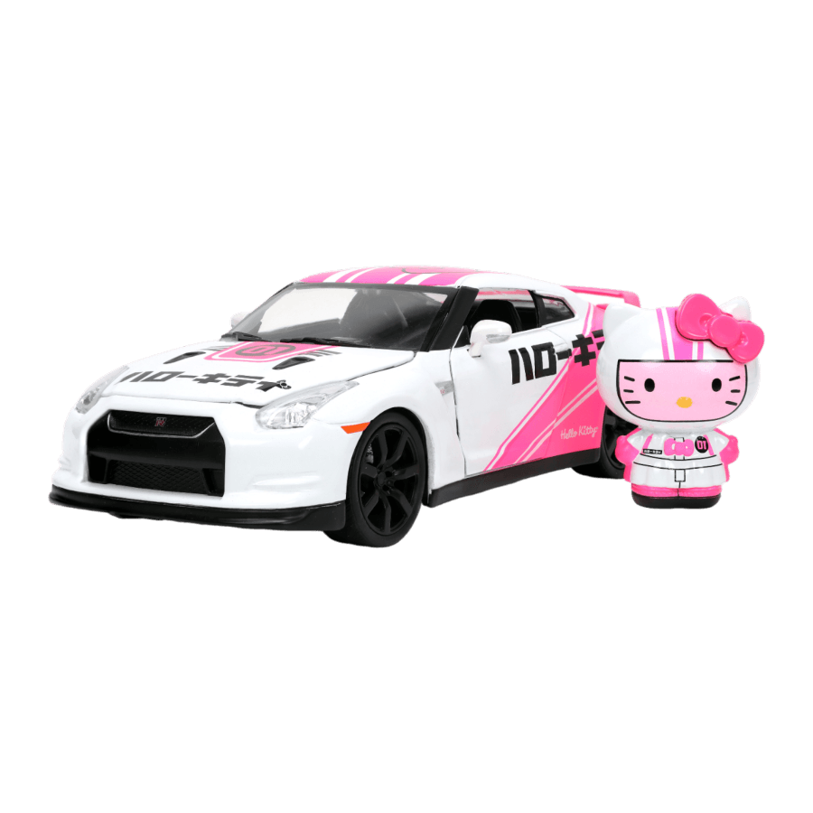 JAD33724 Hello Kitty & Friends: Tokyo Speed - Hello Kitty & 2009 Nissan GT-R (R35) 1:24 Diecast Vehicle - Jada Toys - Titan Pop Culture