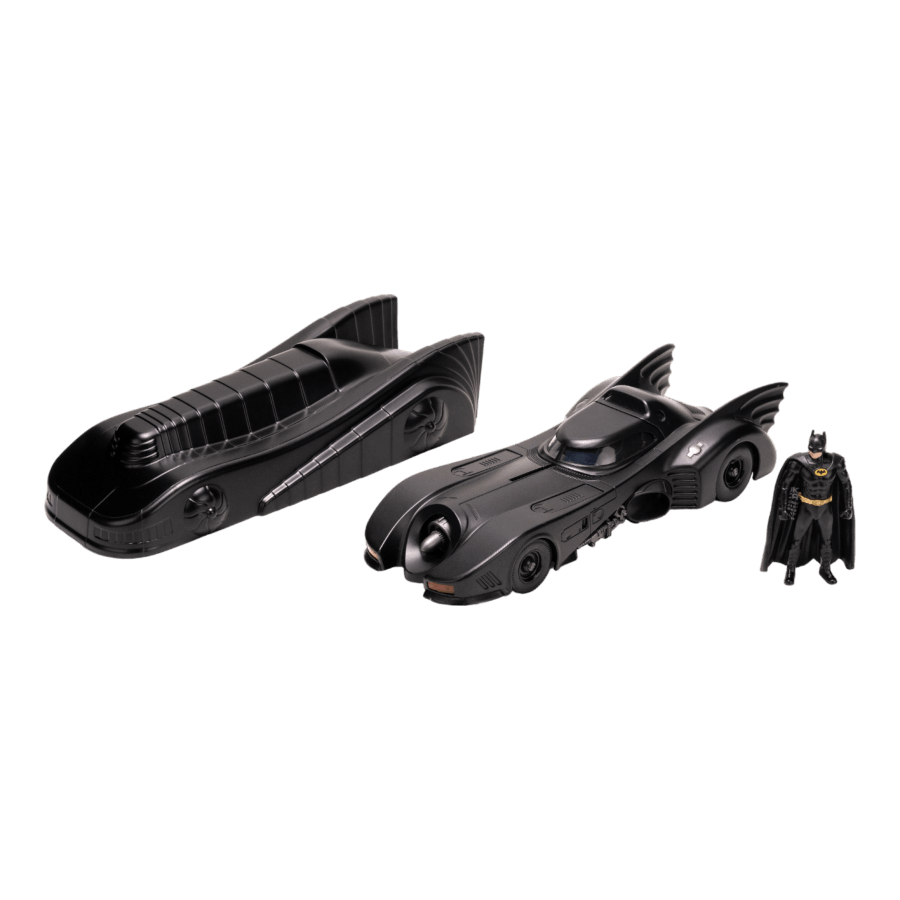 JAD34368 Batman (1989) - Batmobile & Armour with Batman 1:24 Scale Diecast Vehicle Set - Jada Toys - Titan Pop Culture