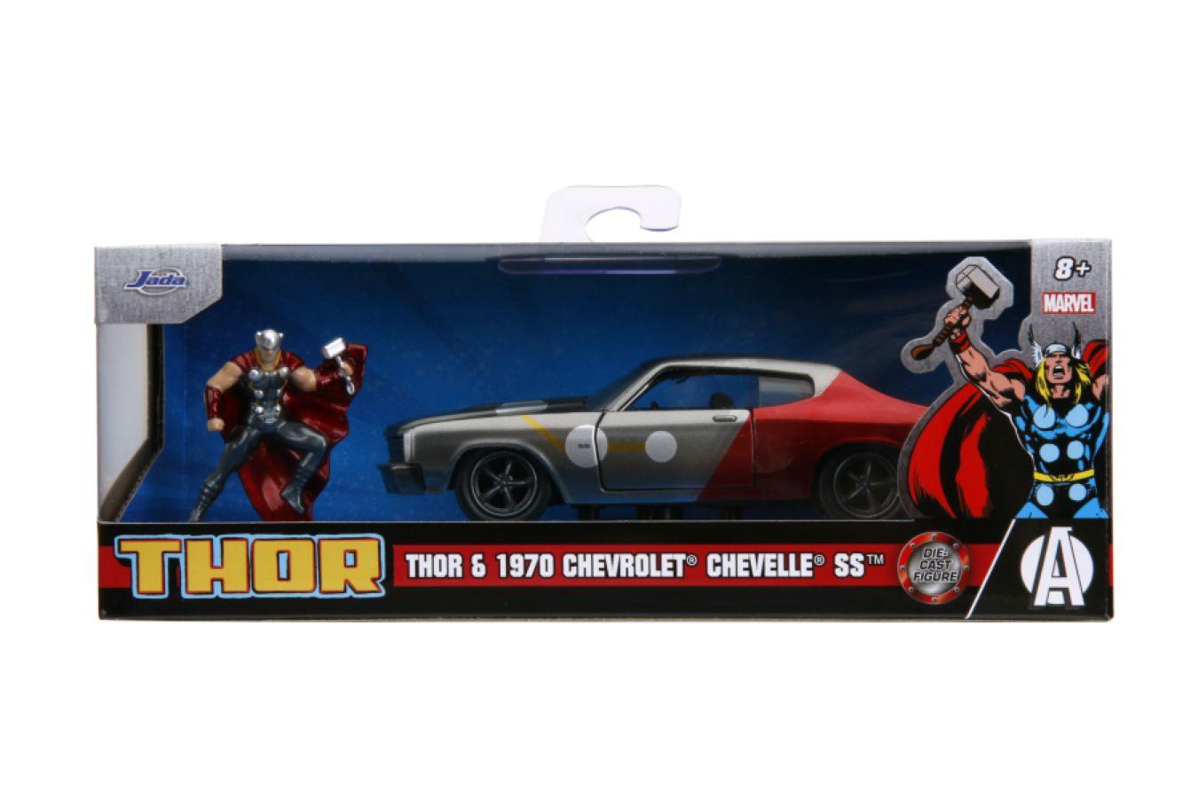 JAD34476 Marvel Comics - 1970 Chevy Chevelle SS with Thor 1:32 Scale Diecast Vehicle - Jada Toys - Titan Pop Culture