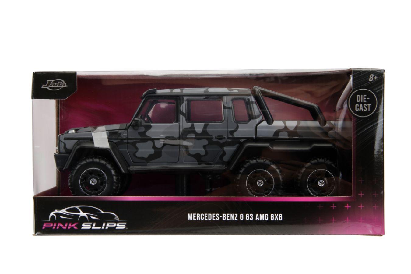JAD35067 Pink Slips - Mercedes Benz AMG G63 6x6 (Black Camo) 1:24 Scale Diecast Vehicle - Jada Toys - Titan Pop Culture