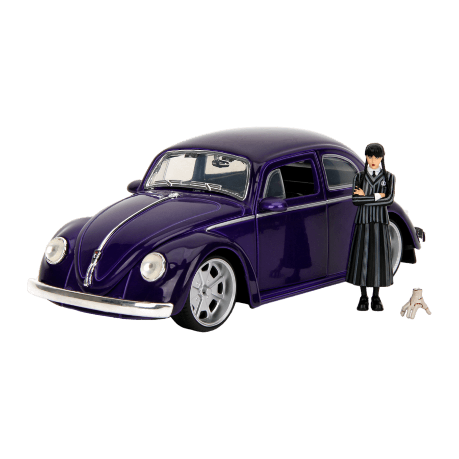JAD35131 Wednesday (TV) - VW Beetle (with Wednesday) 1:24 Scale Diecast Vehicle - Jada Toys - Titan Pop Culture