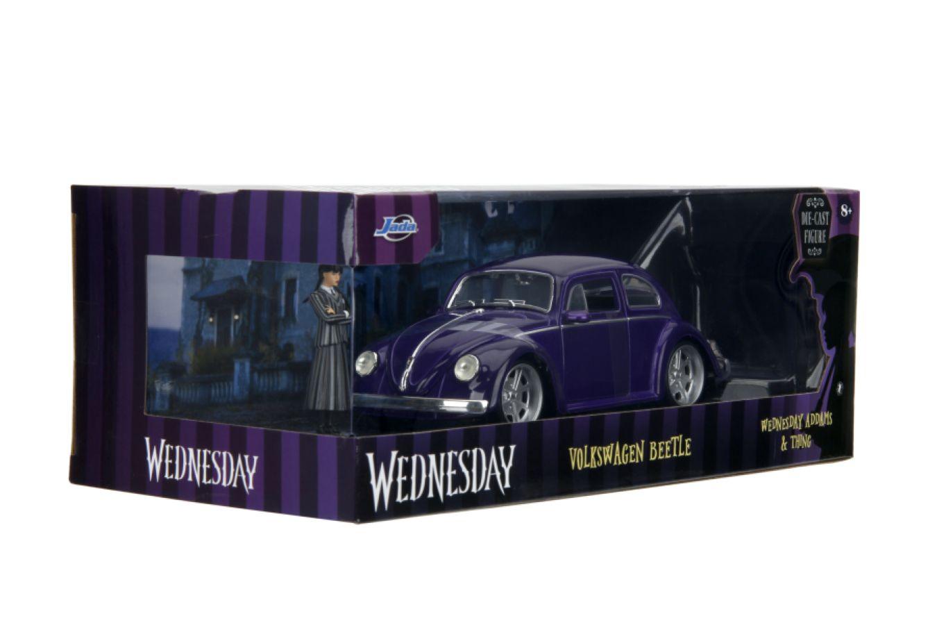 JAD35131 Wednesday (TV) - VW Beetle (with Wednesday) 1:24 Scale Diecast Vehicle - Jada Toys - Titan Pop Culture