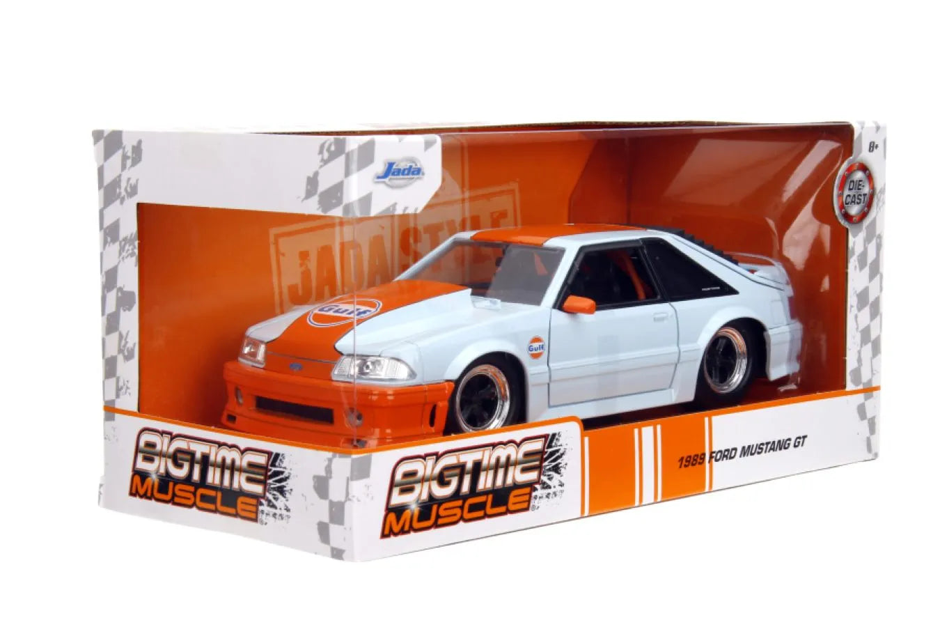 JAD35208 Big Time Muscle - 1989 Ford Mustang Shelby GT 1:24 Scale Diecast Vehicle - Jada Toys - Titan Pop Culture