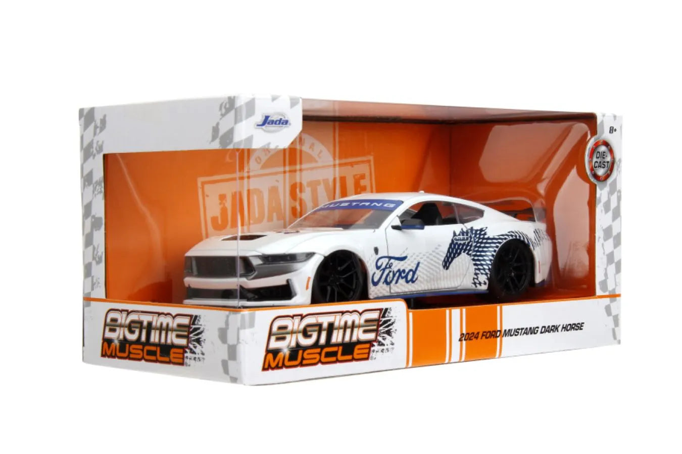 Big Time Muscle - 1:24 2024 Ford Mustang Dark Horse Edition Diecast Vehicle