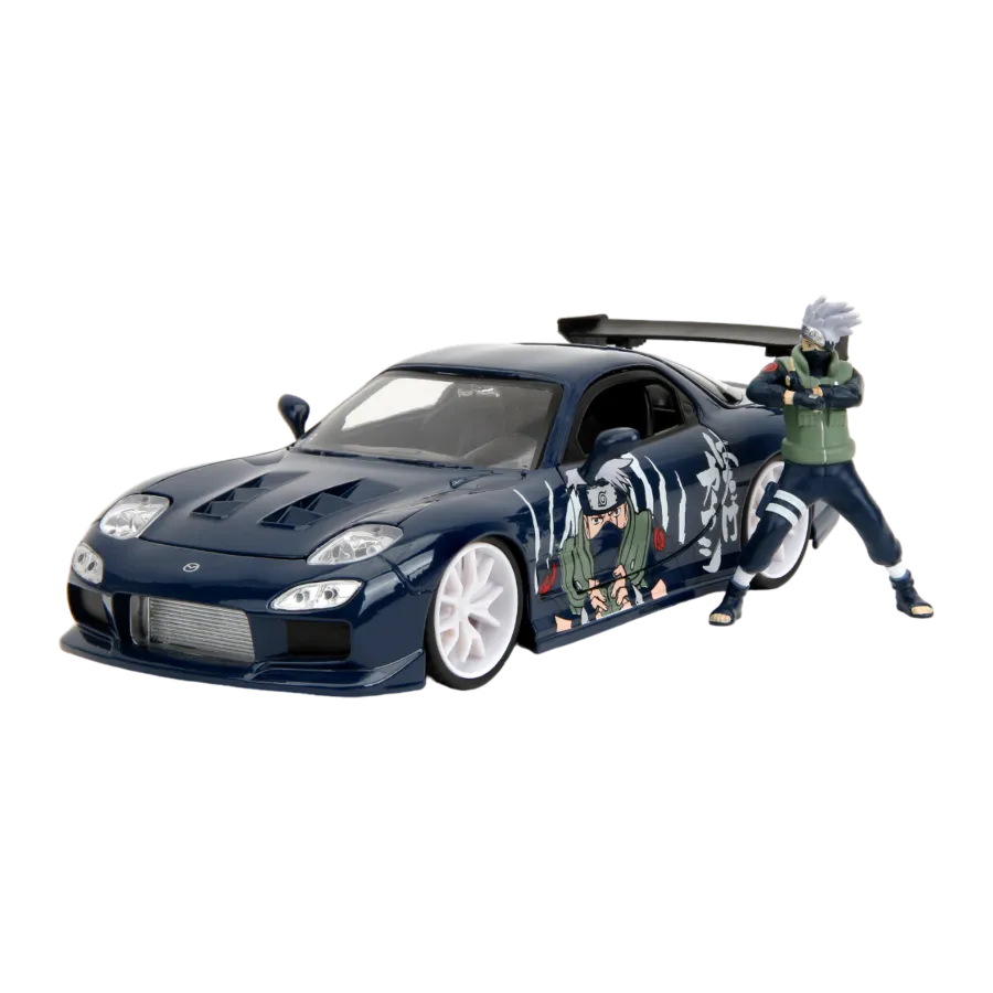 JAD35349 Naruto - Kakashi with 1993 Mazda RX-7 V2 1:24 Scale Diecast Vehicle - Jada Toys - Titan Pop Culture