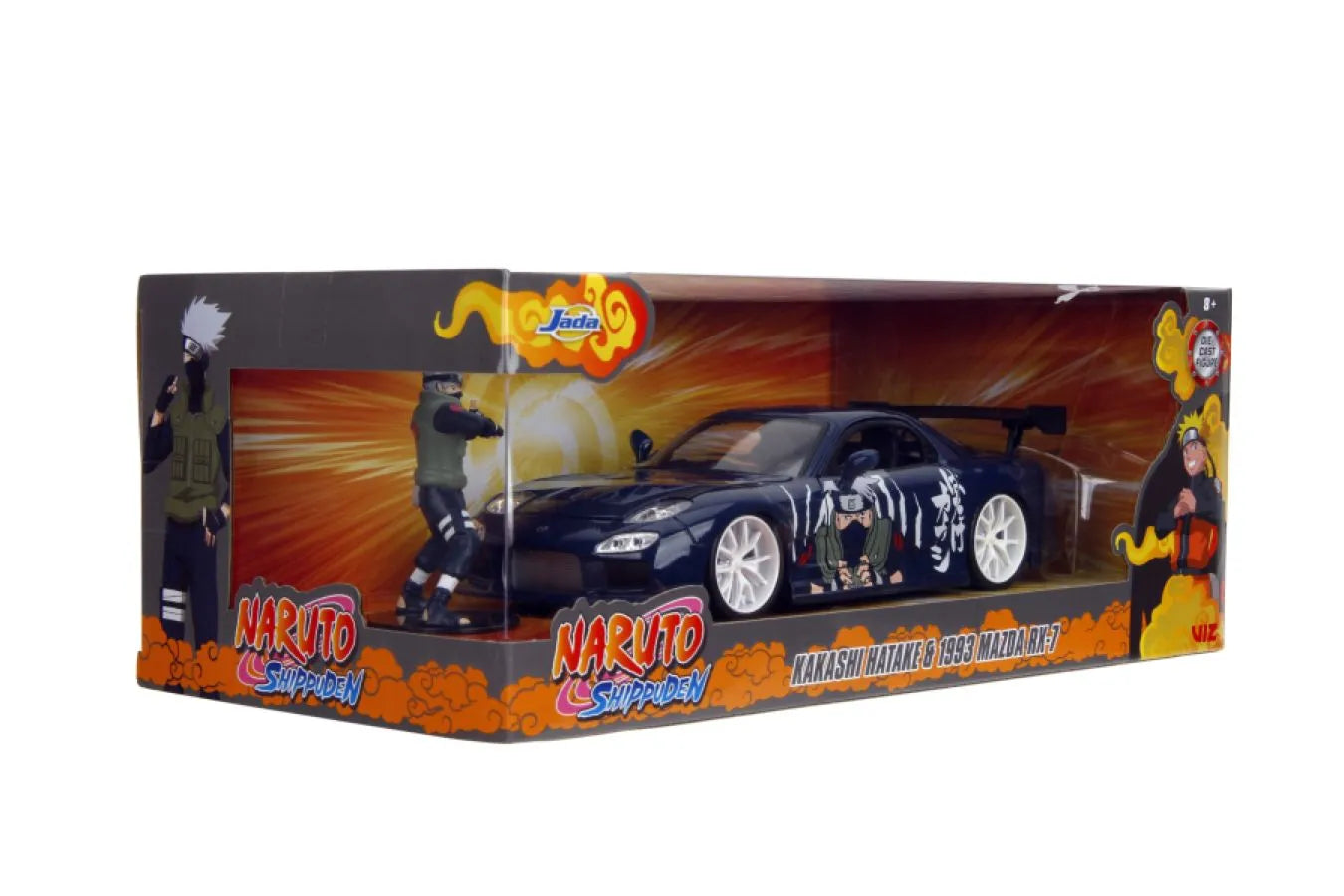 JAD35349 Naruto - Kakashi with 1993 Mazda RX-7 V2 1:24 Scale Diecast Vehicle - Jada Toys - Titan Pop Culture