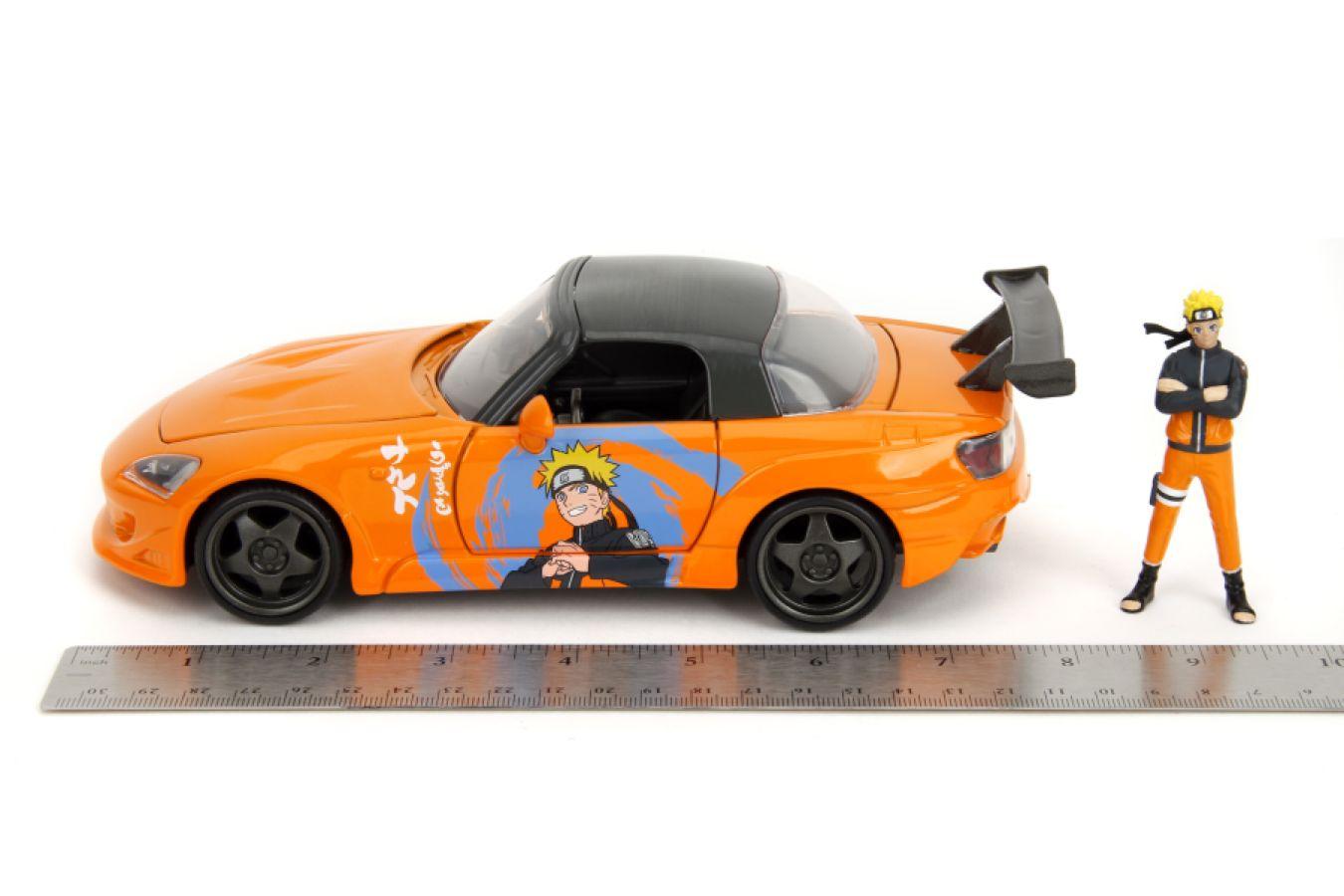 JAD35351 Naruto - 2001 Honda S2000 (with Naruto Figure) 1:24 Scale Diecast Vehicle Set - Jada Toys - Titan Pop Culture