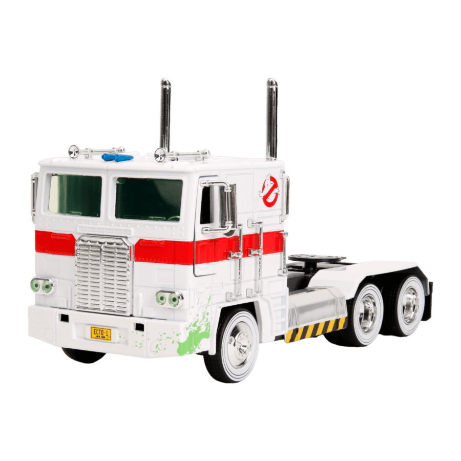 JAD35572 Hollywood Rides - Optimus Prime X Ghostbusters Ecto-1 Mash-up 1:24 Scale Diecast Vehicle - Jada Toys - Titan Pop Culture