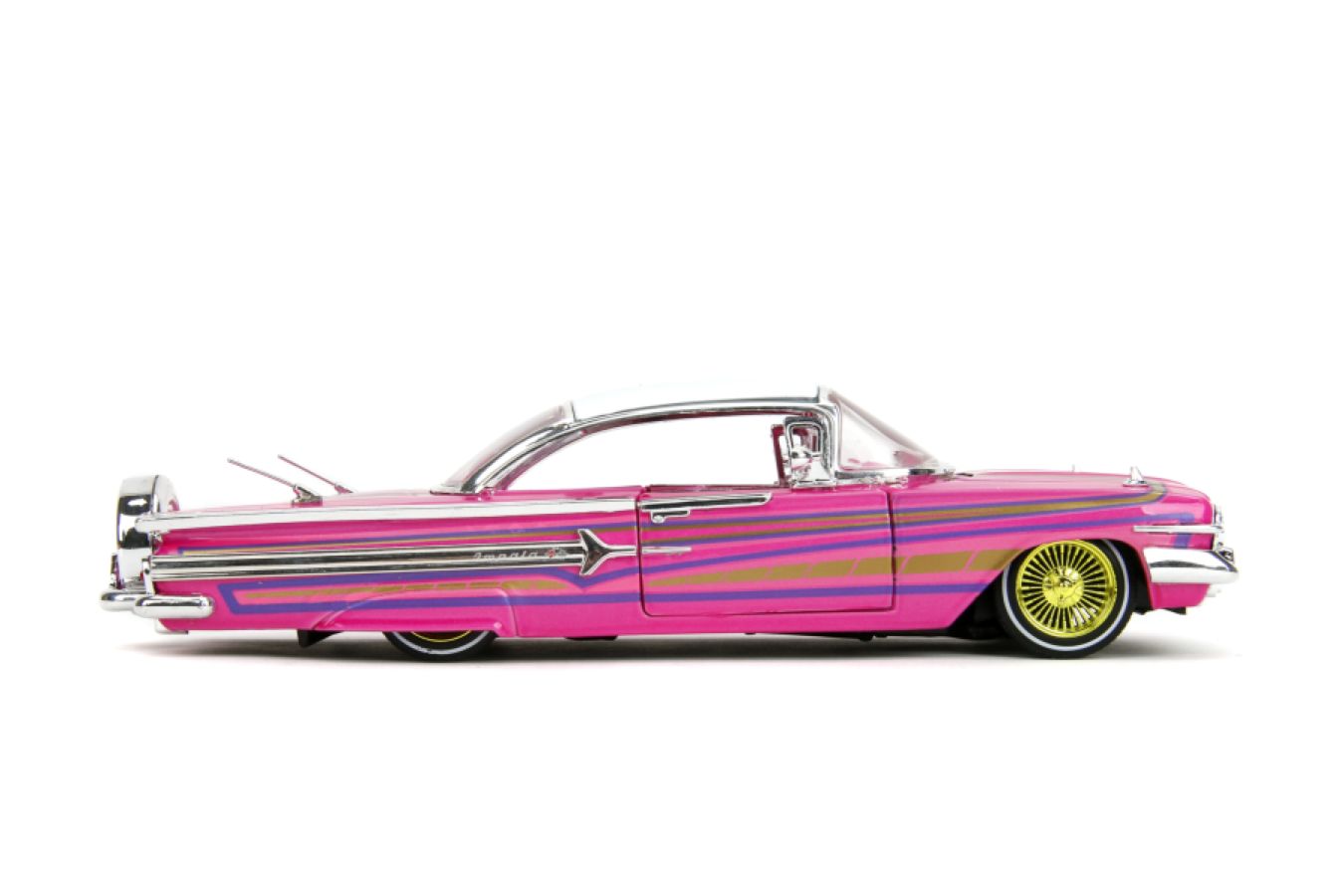 JAD35984 Pink Slips - 1960 Chevy Impala Low Rider 1:24 Scale Diecast Vehicle - Jada Toys - Titan Pop Culture