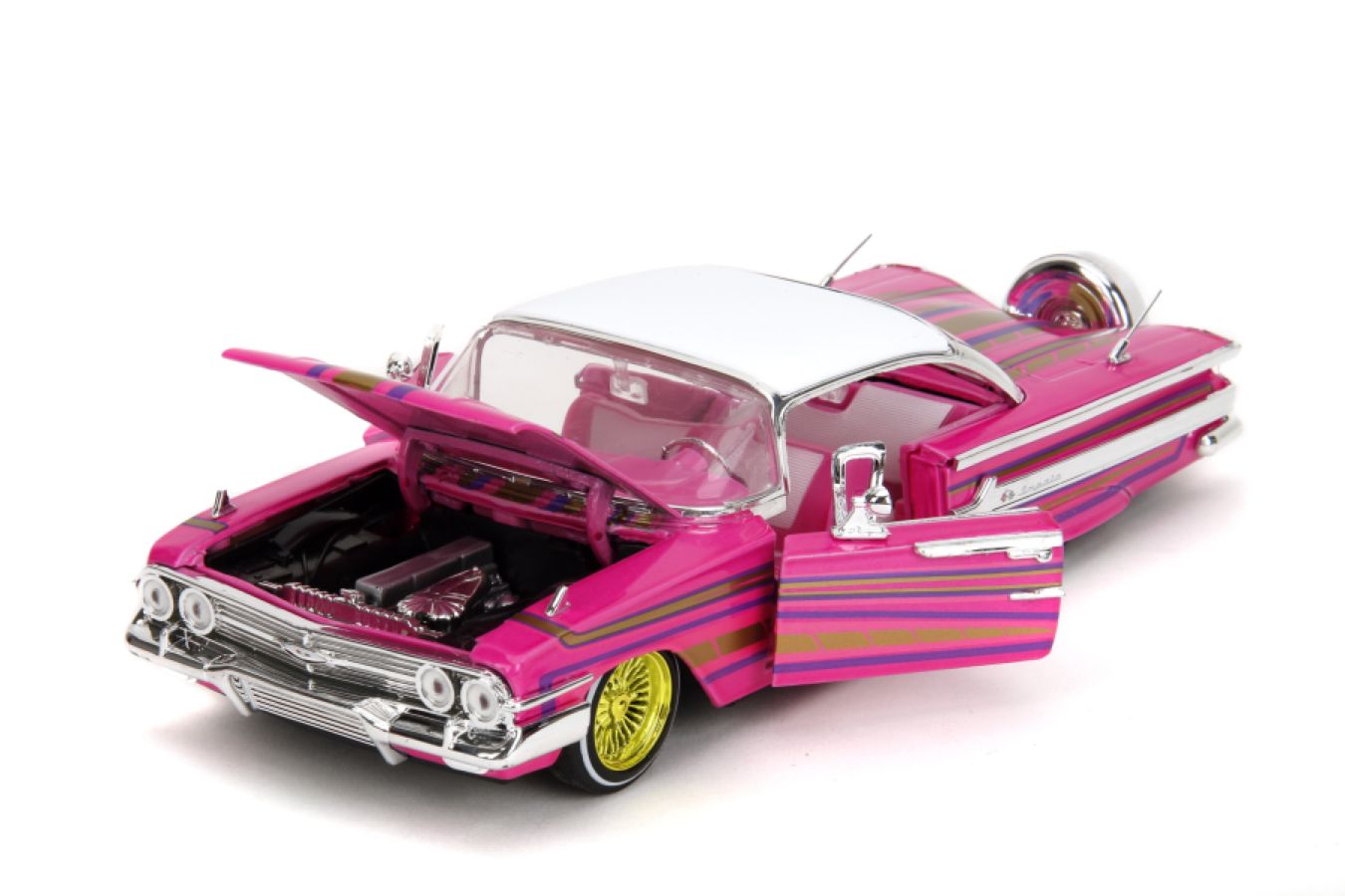 JAD35984 Pink Slips - 1960 Chevy Impala Low Rider 1:24 Scale Diecast Vehicle - Jada Toys - Titan Pop Culture