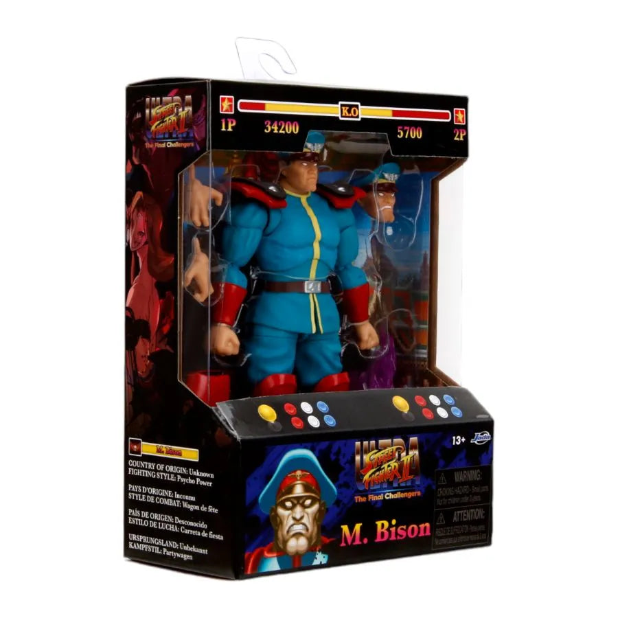 Street Fighter II - Figura de acción de 6" de M Bison (Jugador 2)