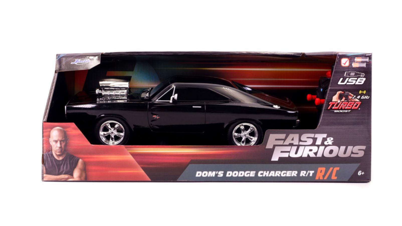 JAD97584 Fast & Furious - Dom's 1970 Dodge Charger R/T 1:16 Scale Remote Control Car - Jada Toys - Titan Pop Culture