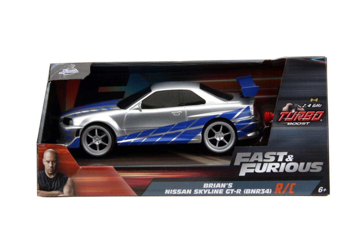 JAD99371 Fast & Furious - 2002 Nissan Skyline GT-R (BNR34) 1:24 Scale Remote Control Car - Jada Toys - Titan Pop Culture