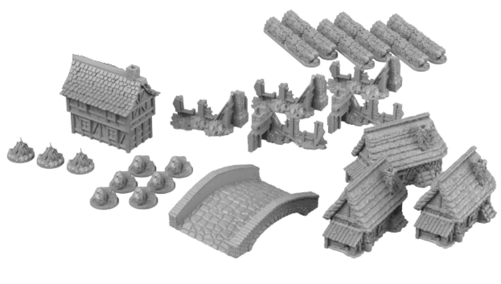 Time of Legends Joan of Arc Village 1. Extra Miniatures