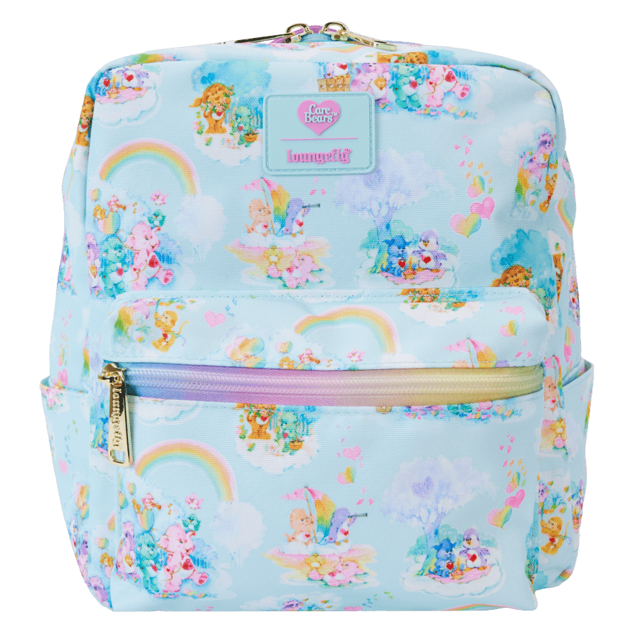 LOUCBBK0026 Care Bears - Cousins All-over-print Nylon Square Mini Backpack - Loungefly - Titan Pop Culture