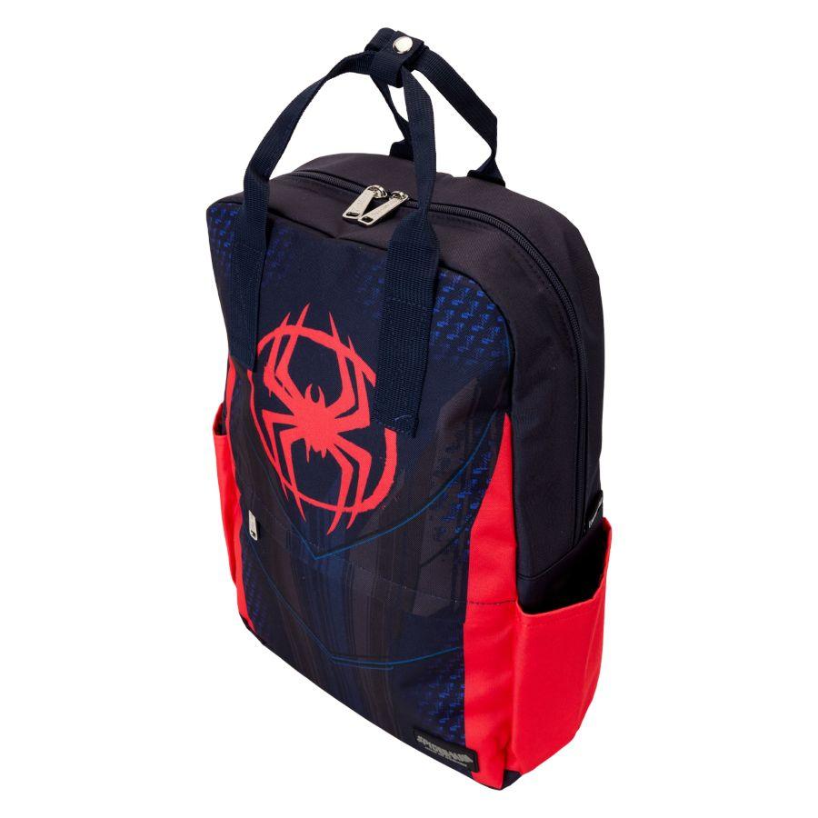 LOUMVBK0338 Spider-Man: Across the Spider-Verse - Miles Suit Full Size Nylon Backpack - Loungefly - Titan Pop Culture
