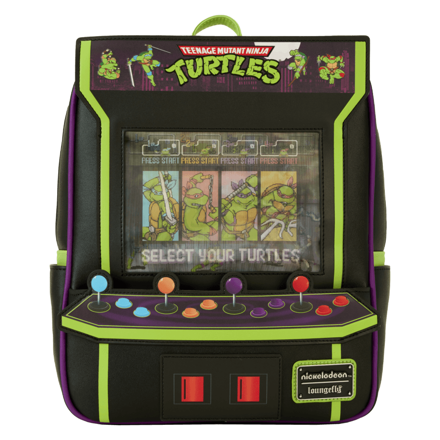 LOUTMNTBK0013 Teenage Mutant Ninja Turtles: 40th Anniversary - Vintage Arcade Mini Backpack - Loungefly - Titan Pop Culture