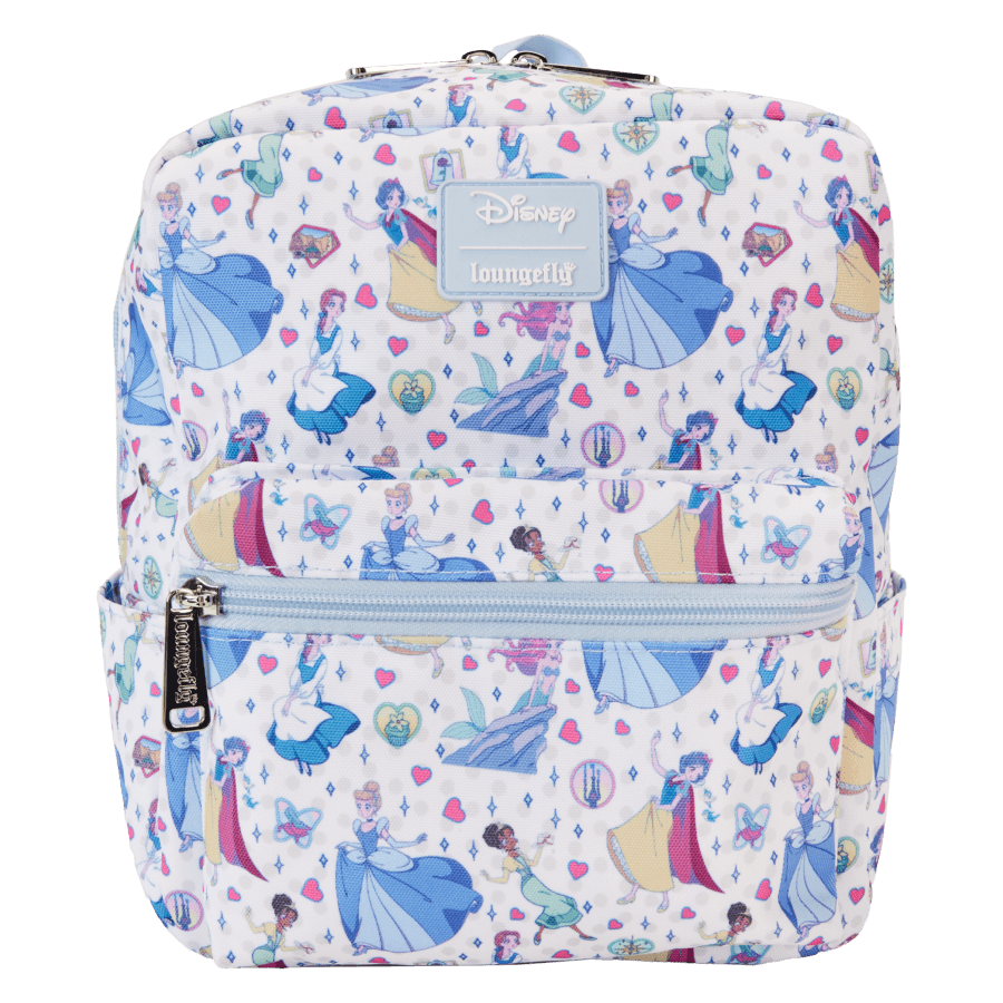 LOUWDBK3604 Disney Princess - Manga Style All-over-print Nylon Mini Backpack - Loungefly - Titan Pop Culture