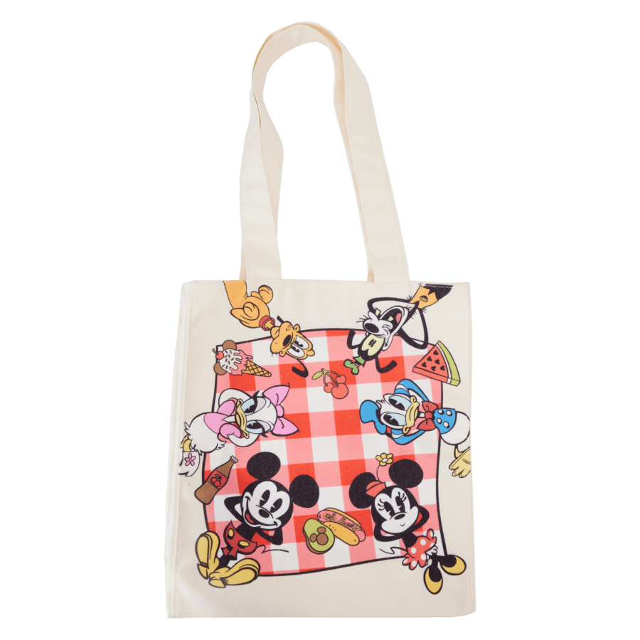 LOUWDTB3008 Mickey & Friends - Picnic Canvas Tote Bag - Loungefly - Titan Pop Culture