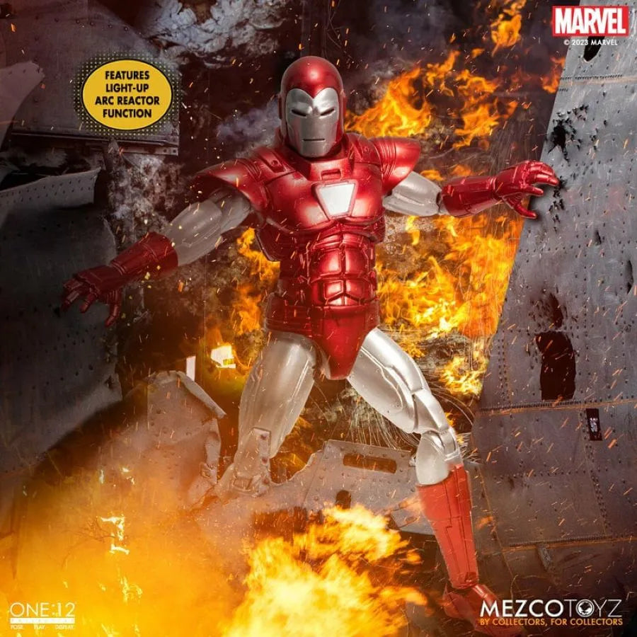 MEZ76492 Iron Man - Silver Centurion One:12 Collective Figure - Mezco Toyz - Titan Pop Culture