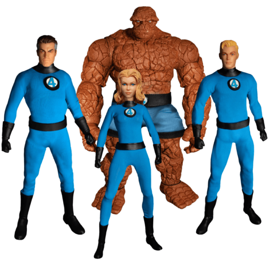 MEZAUS77600B Marvel Comics - Fantastic Four Deluxe Steel One:12 Action Figure Boxed Set - Mezco Toyz - Titan Pop Culture