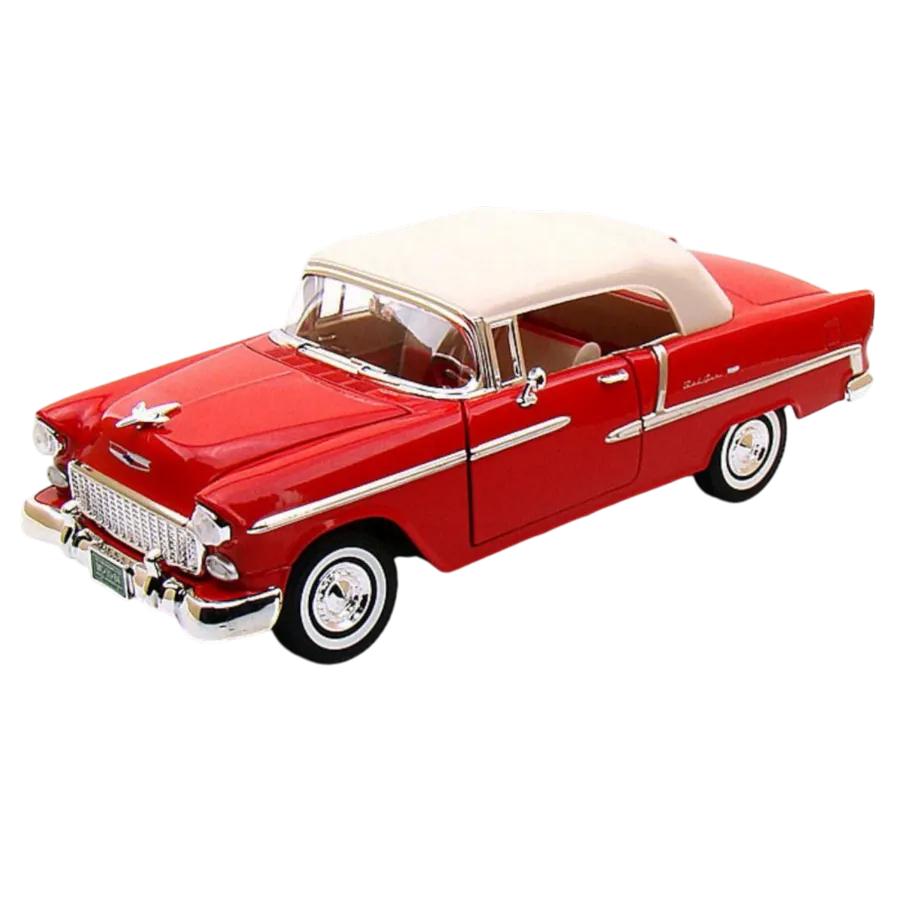 Timeless Legends - 1955 Chevy Bel Air (Convertible Soft Top) [Red] 1:18 Scale Diecast Vehicle