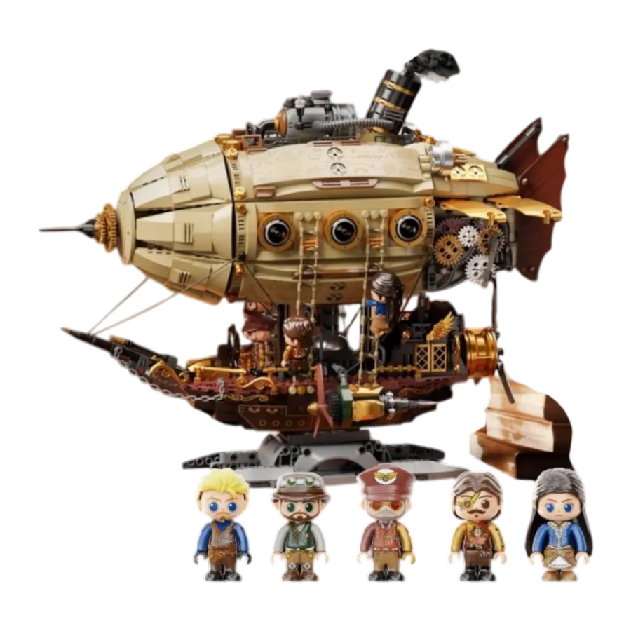 Retro Series - Steampunk Zeppelin Airship (1949 Pc)