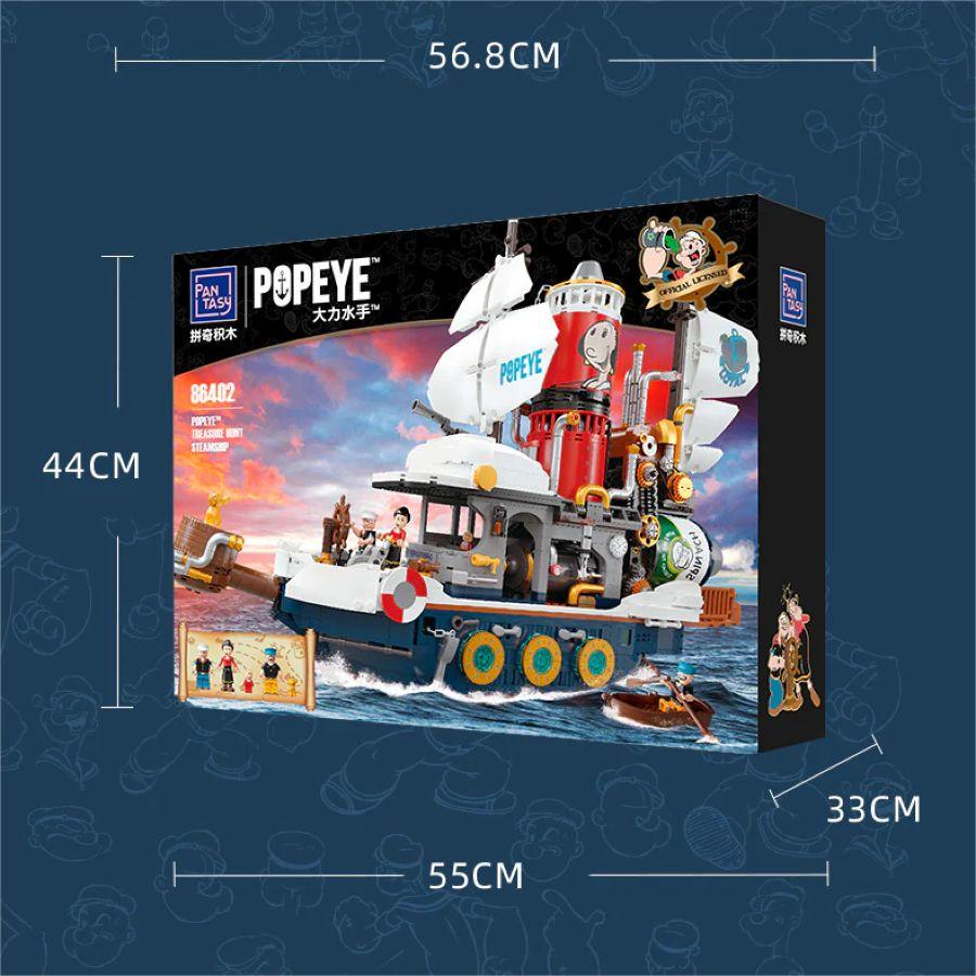 PSY86402 Popeye - Popeye's Adventure Ship Buildable Set (1845pcs) - Pantasy - Titan Pop Culture