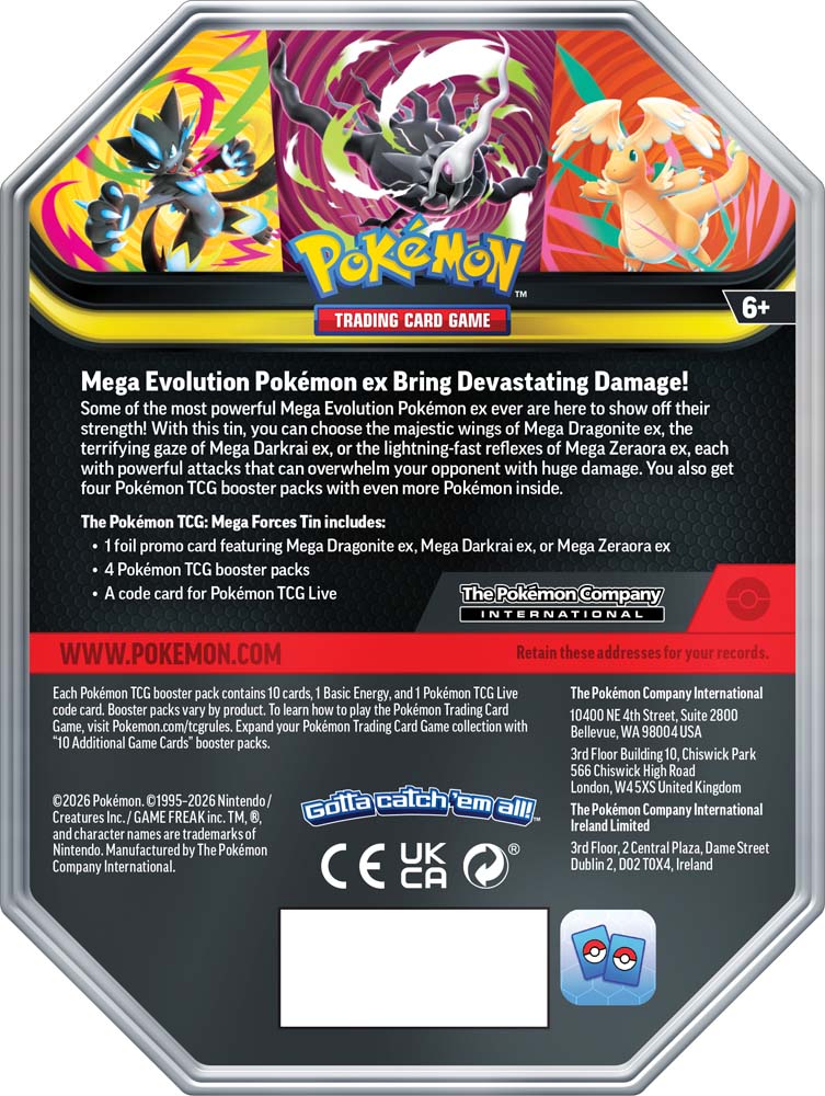 Pokemon TCG: Mega Forces Tin