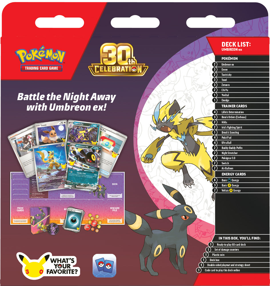 Pokemon TCG: 30th Celebration Battle Deck— Espeon ex / Umbreon ex