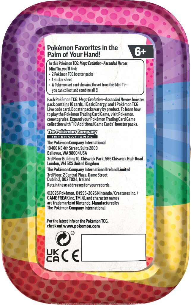 Pokémon TCG: Megaevolución — Minilata Héroes Ascendidos