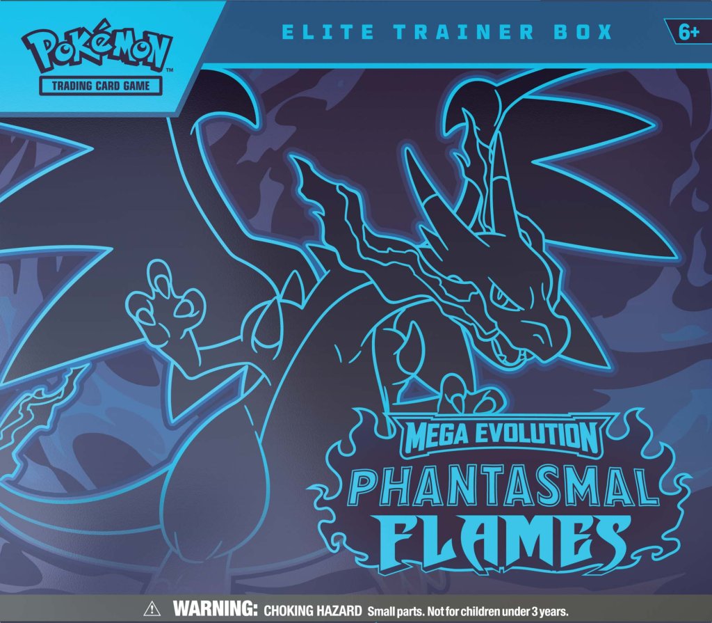 Pokémon TCG: Megaevolución - Caja de Entrenador Élite Llamas Fantasmales