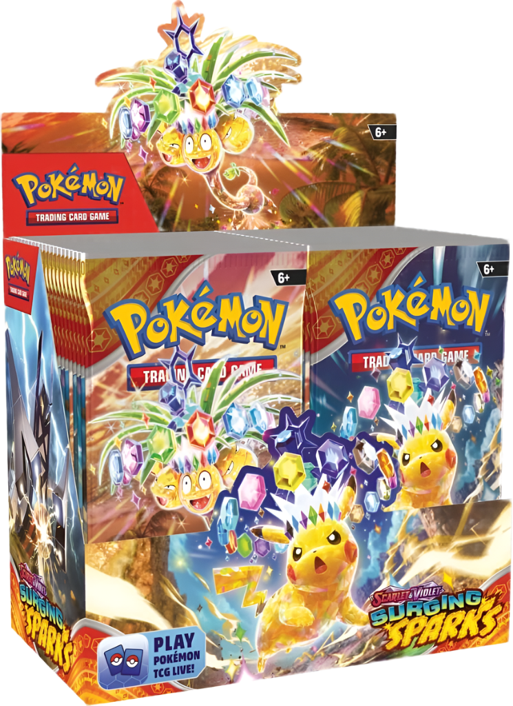 Caja de refuerzo de 8 chispas emergentes de Pokémon TCG Scarlet &amp; Violet