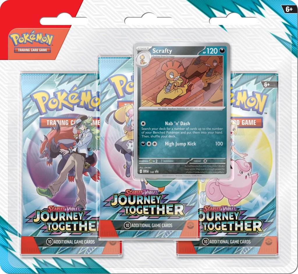 POKEMON TCG Scarlet & Violet 9 Journey Together Three Booster Blister