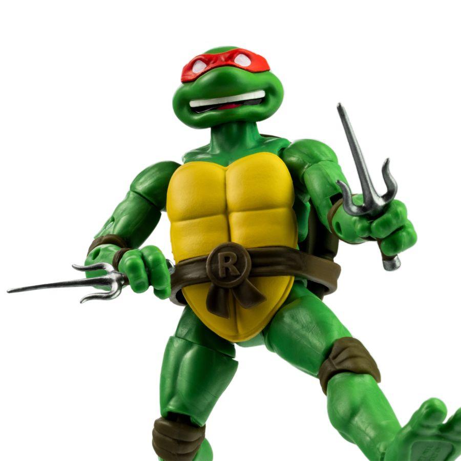 TLSBATMNTRAPCOM02 Teenage Mutant Ninja Turtles (comics) - Raphael BST AXN Action Figure & Comic Book - The Loyal Subjects - Titan Pop Culture