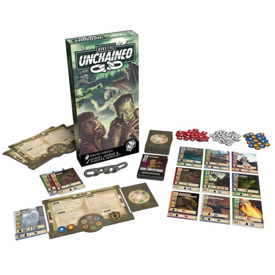 TTSTPQUDB01 Universal Monsters - Unchained Board Game - Trick or Treat Studios - Titan Pop Culture