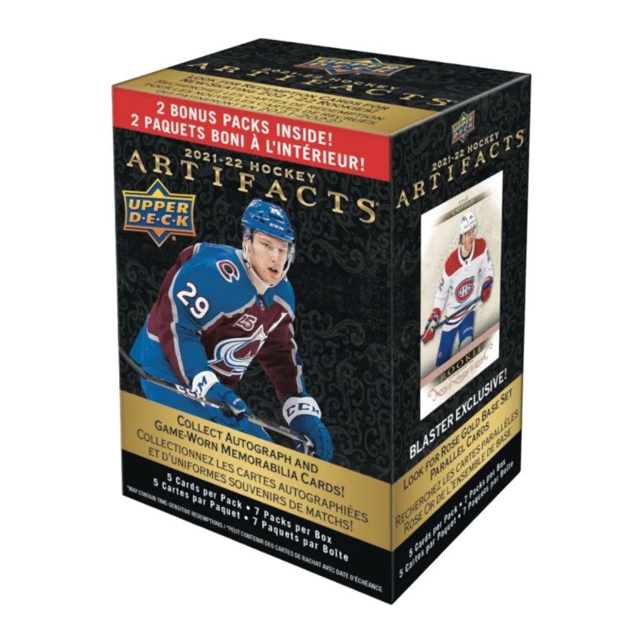 NHL - Tarjetas coleccionables de hockey Artifacts 2021/22 - Blaster (pantalla de 7)