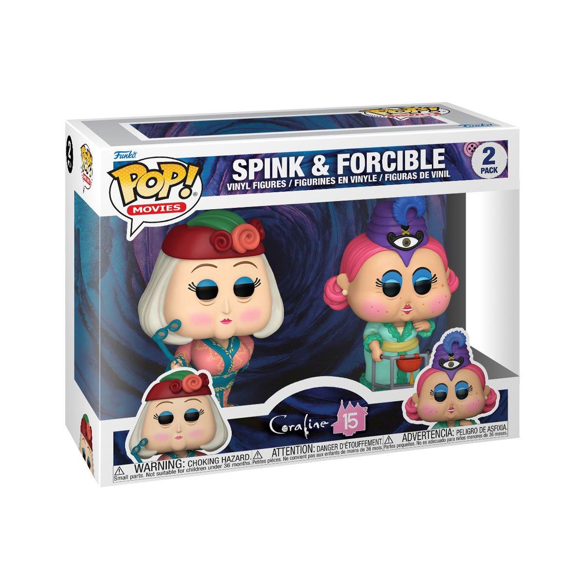 FUN81168 Coraline: 15th Anniversary - Spink & Forcible Pop! Vinyl 2-Pack - Funko - Titan Pop Culture