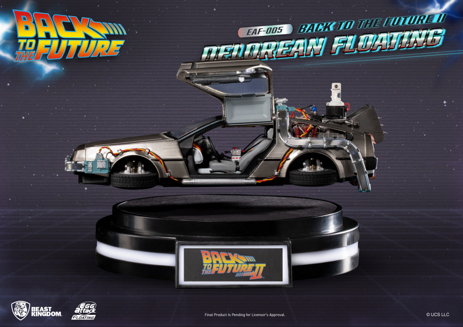 Beast Kingdom Egg Attack Floating Back to the Future II Delorean Floating