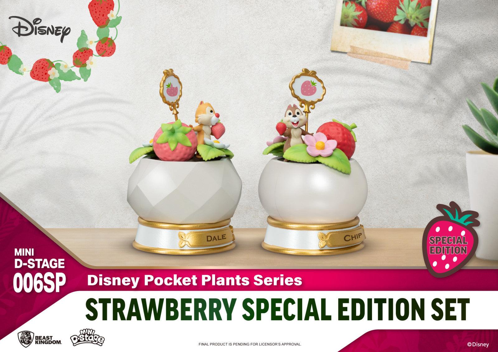 VR-114790 Beast Kingdom Mini D Stage Disney Pocket Plants Series Strawberry Special Edition Set Chip n Dale - Beast Kingdom - Titan Pop Culture