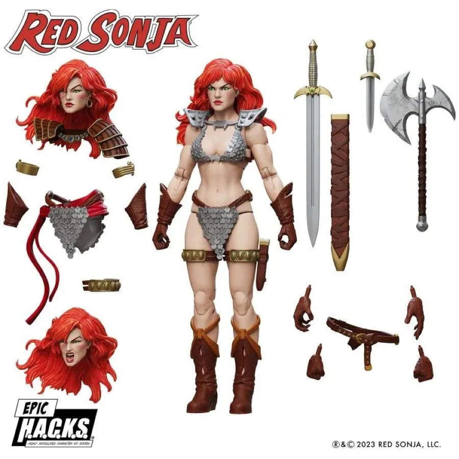 BFSRS0001 Red Sonja - Red Sonja Epic H.A.C.K.S Figure - Boss Fight Studios - Titan Pop Culture