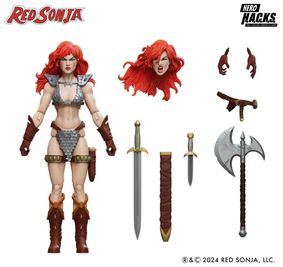 BFSRS0004 Red Sonja - Red Sonja Hero H.A.C.K.S 1:18 Scale Figure - Boss Fight Studios - Titan Pop Culture