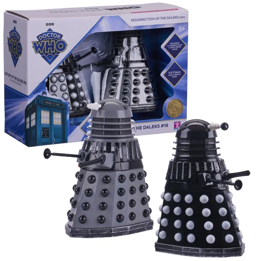 CHA08243 Doctor Who - History of the Daleks #18 "Resurrection of the Daleks" Collector Figure Set - Character Options - Titan Pop Culture