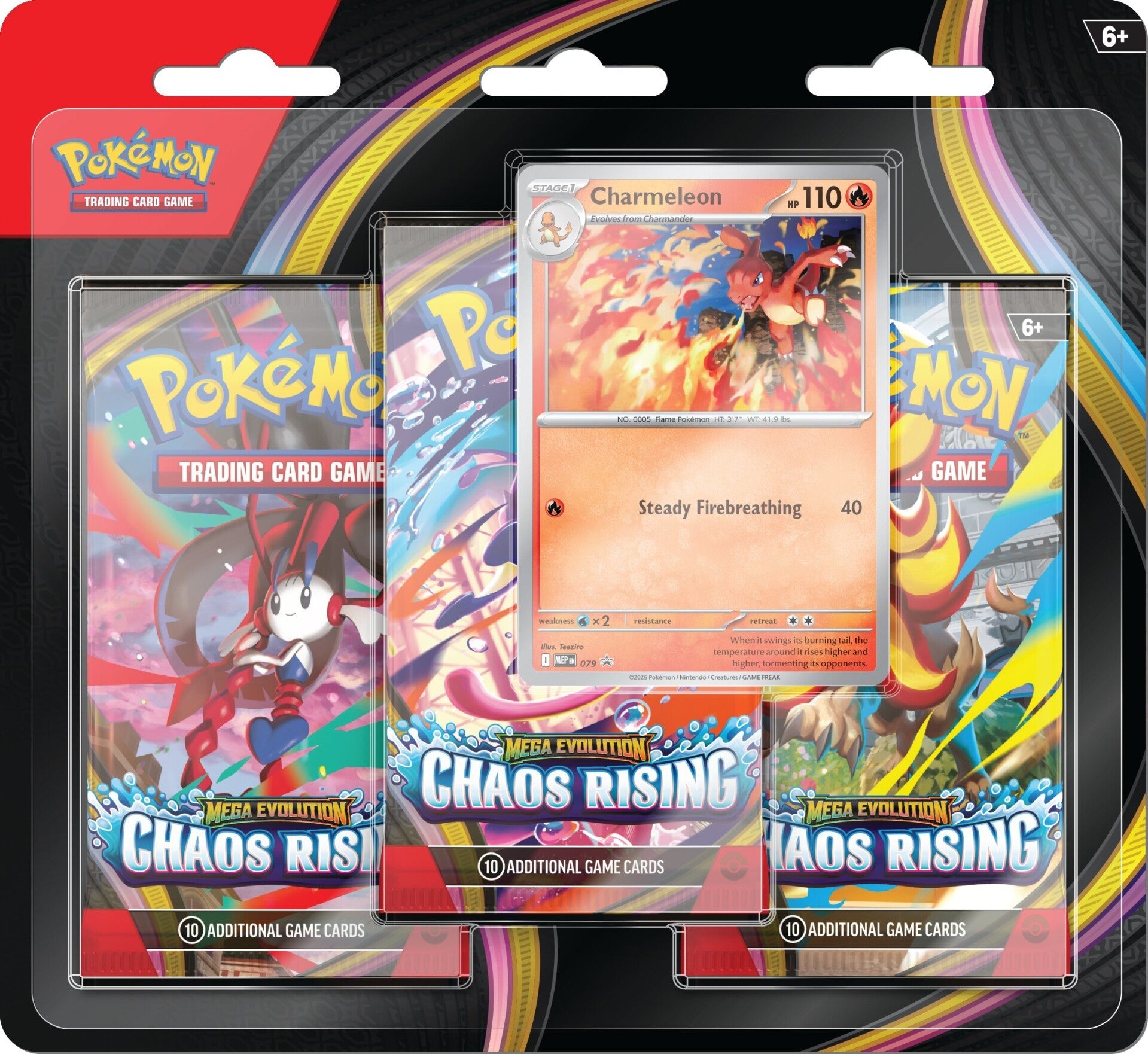 Pokemon TCG: Mega Evolution Chaos Rising 3-Booster Blister